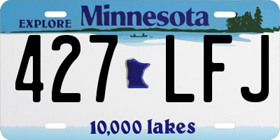 MN license plate 427LFJ