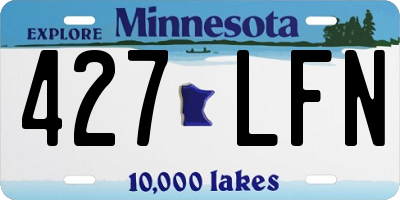 MN license plate 427LFN