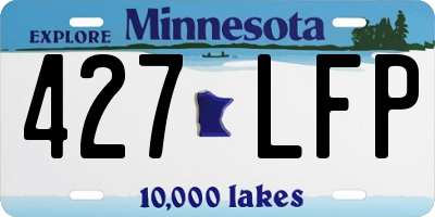 MN license plate 427LFP