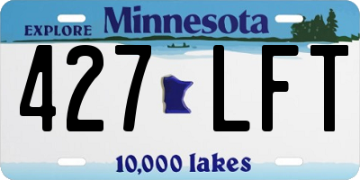 MN license plate 427LFT