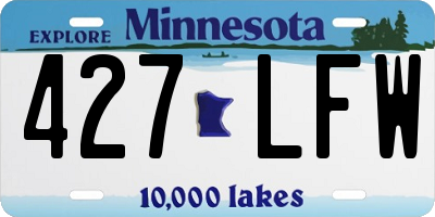MN license plate 427LFW