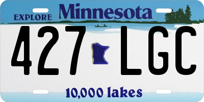 MN license plate 427LGC