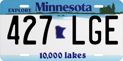 MN license plate 427LGE