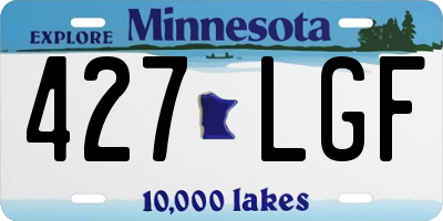 MN license plate 427LGF