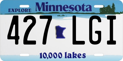 MN license plate 427LGI