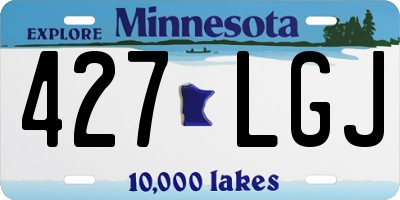 MN license plate 427LGJ