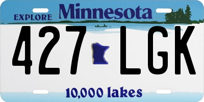 MN license plate 427LGK