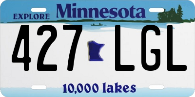 MN license plate 427LGL