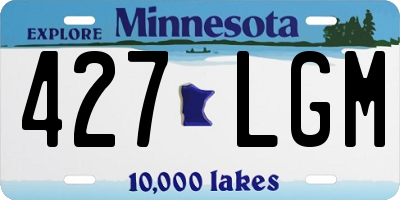 MN license plate 427LGM