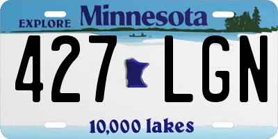 MN license plate 427LGN