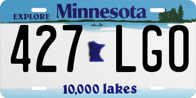 MN license plate 427LGO