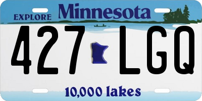 MN license plate 427LGQ