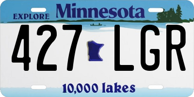 MN license plate 427LGR