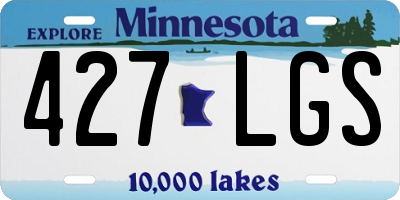 MN license plate 427LGS