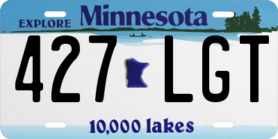 MN license plate 427LGT