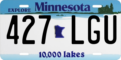 MN license plate 427LGU