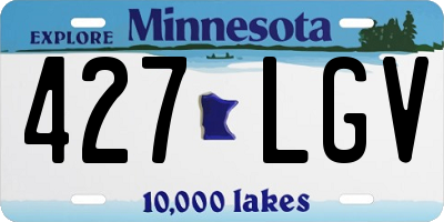 MN license plate 427LGV