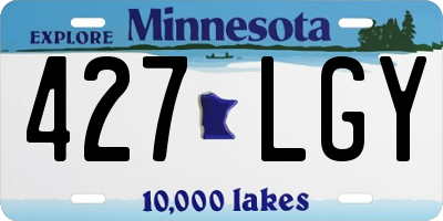 MN license plate 427LGY