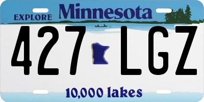 MN license plate 427LGZ