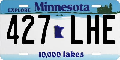 MN license plate 427LHE