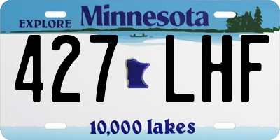 MN license plate 427LHF