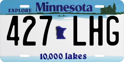 MN license plate 427LHG