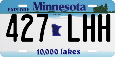 MN license plate 427LHH