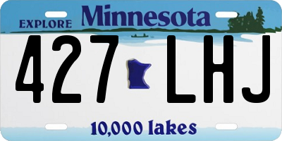 MN license plate 427LHJ