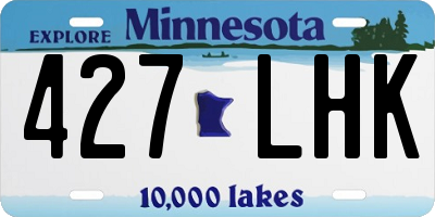MN license plate 427LHK