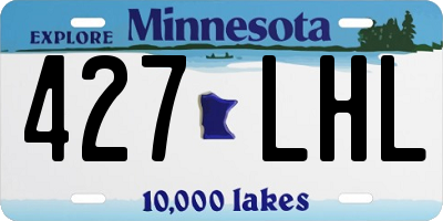 MN license plate 427LHL