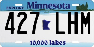 MN license plate 427LHM