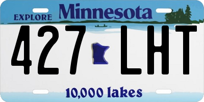 MN license plate 427LHT