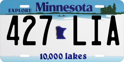 MN license plate 427LIA