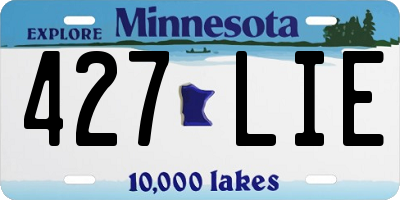 MN license plate 427LIE