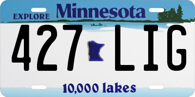 MN license plate 427LIG