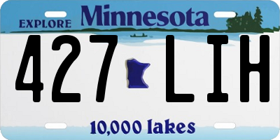 MN license plate 427LIH