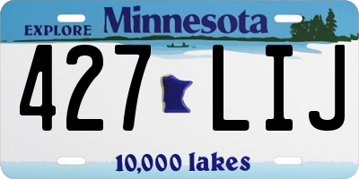 MN license plate 427LIJ