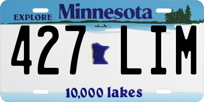 MN license plate 427LIM