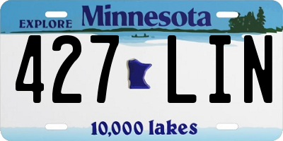 MN license plate 427LIN