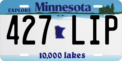 MN license plate 427LIP