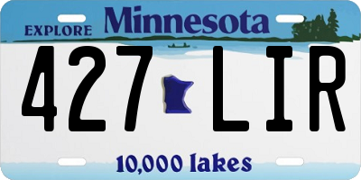 MN license plate 427LIR