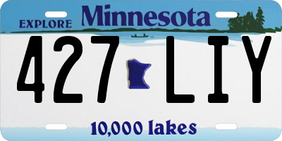 MN license plate 427LIY