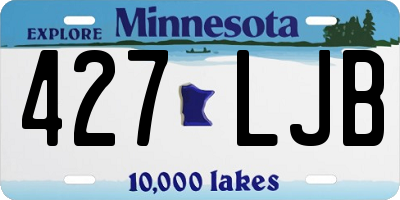 MN license plate 427LJB