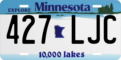 MN license plate 427LJC