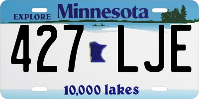 MN license plate 427LJE
