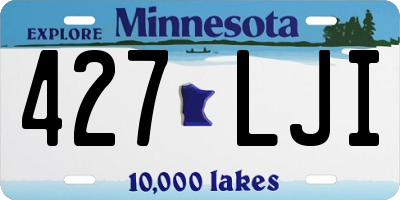 MN license plate 427LJI