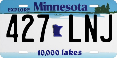MN license plate 427LNJ