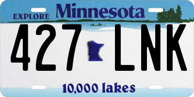 MN license plate 427LNK