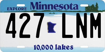 MN license plate 427LNM