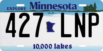 MN license plate 427LNP